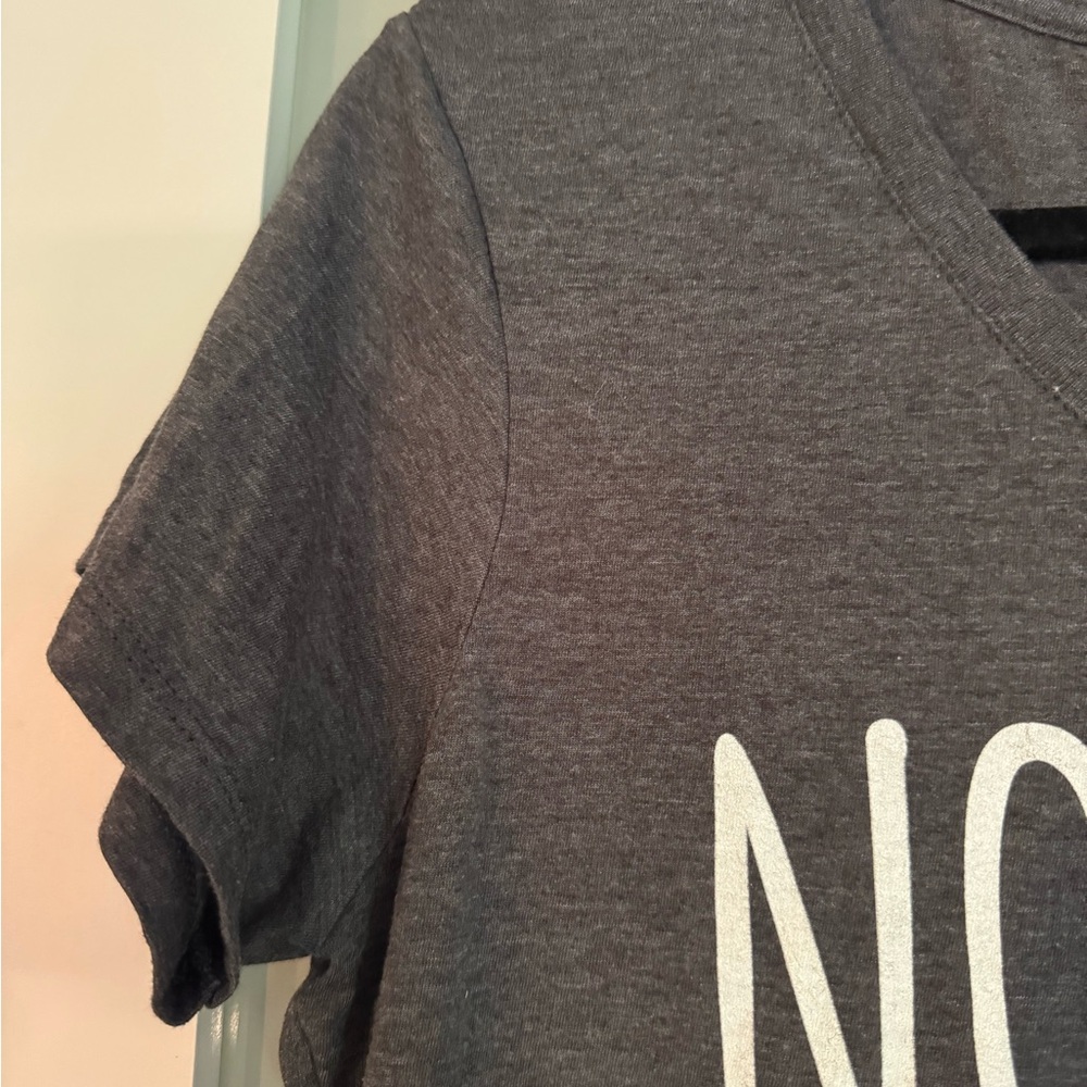Gray V-Neck NOT A HUGGER T-Shirt with Cactus Print - Picture 7 of 10